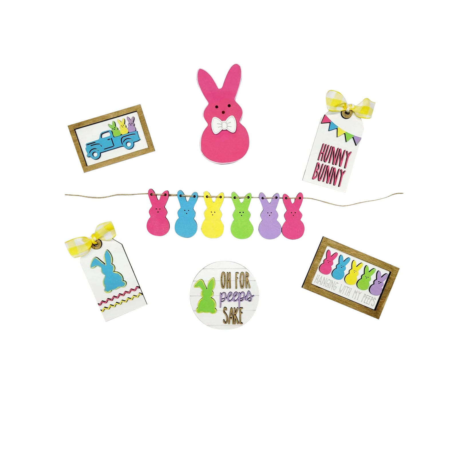 12Pcs Easter Tiered Tray Decor Easter Decorations for the Home