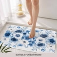 thumbnail image 6 of White Blue Flower Doormat Outdoor Entrance 24"x36", Vintage Pastoral Floral Petals Spring Absorb Moisture Dirt Door Mats, Non-Slip Rubber Backing Floor Mats Indoor, Low-Profile Front Door Rugs, 6 of 9