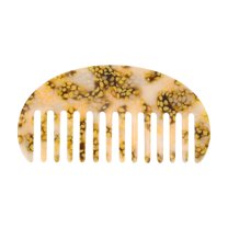 Unique Bargains 1 Pc Spotted Pattern Hair Comb Yellow Acetate Sheet