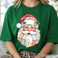 thumbnail image 2 of Patchwork Santa Claus T-Shirt, Retro Christmas Holiday Tee, 2 of 10