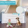 thumbnail image 4 of AYAOQIANG Retractable Baby Gate,Mesh Baby Gate or Mesh Dog Gate, 37.4" x 126" , Stairs Safe Gates for Baby and Pet, for Doorways, Stairs, Hallways, White, 4 of 7