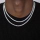 thumbnail image 1 of 1 pc Hip Hop Rock Fashion 925 Sterling Silver Moissanite Necklace for Men and Ladies - 18K Gold Plated Jewelry for Wedding, Engagement, Proposal, Birthday, and Anniversary Gift, 1 of 4