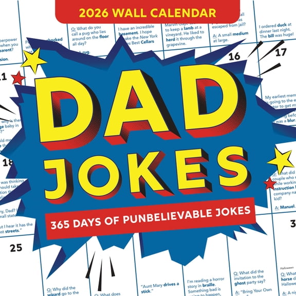 World's Best Dad Jokes Collection 2026 Dad Jokes Wall Calendar: 365 Days of Punbelievable Jokes, (Paperback)