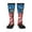 3 Black, variant on Eagle Head With American Flag print thigh-high socks, crafted for both men and women with a stretchy, high-opaque design perfect for daily wear