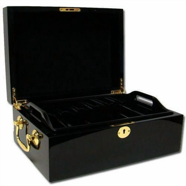 Deluxe Wooden poker chips case
