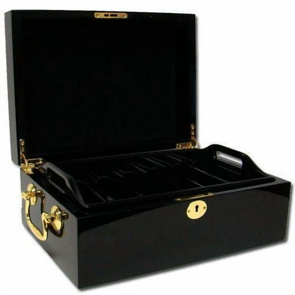 Boitier en bois pour jetons de poker
