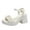 White, variant on AnuYalue Platform Heels for Women Open Toe Chunky High Heels Ankle Strap Block Heeled Sandals Wedding Party Wedges Pumps