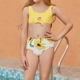 thumbnail image 3 of Fesfesfes Teen Girls Summer Holiday Bikini Sets Children Girls Swimwear Leopard Print Tube Tops Split Two Piece Swimsuit Swim Pool Beach Wear Bathing Suit 6-12 Years, 3 of 9