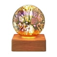 thumbnail image 1 of Lámpara de noche con bola de cristal 3D de 90 mm para mesita de noche, escritorio, decoración de dormitorio corazón, 1 of 9