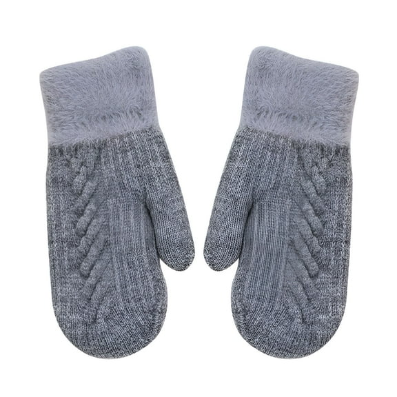 TELOLY Soft Gloves for Adult Women Men Cold Weather Gloves Winter Gloves Mittens Thick Thermal Plush Mittens Womens Warm Convertible Fingerless Gloves