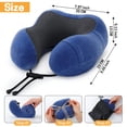 thumbnail image 4 of UNIWELL Travel Pillow for Adults 100% Pure Memory Foam Lightweight Neck Pillows for Sleeping on Airplane Navy Blue, 4 of 7