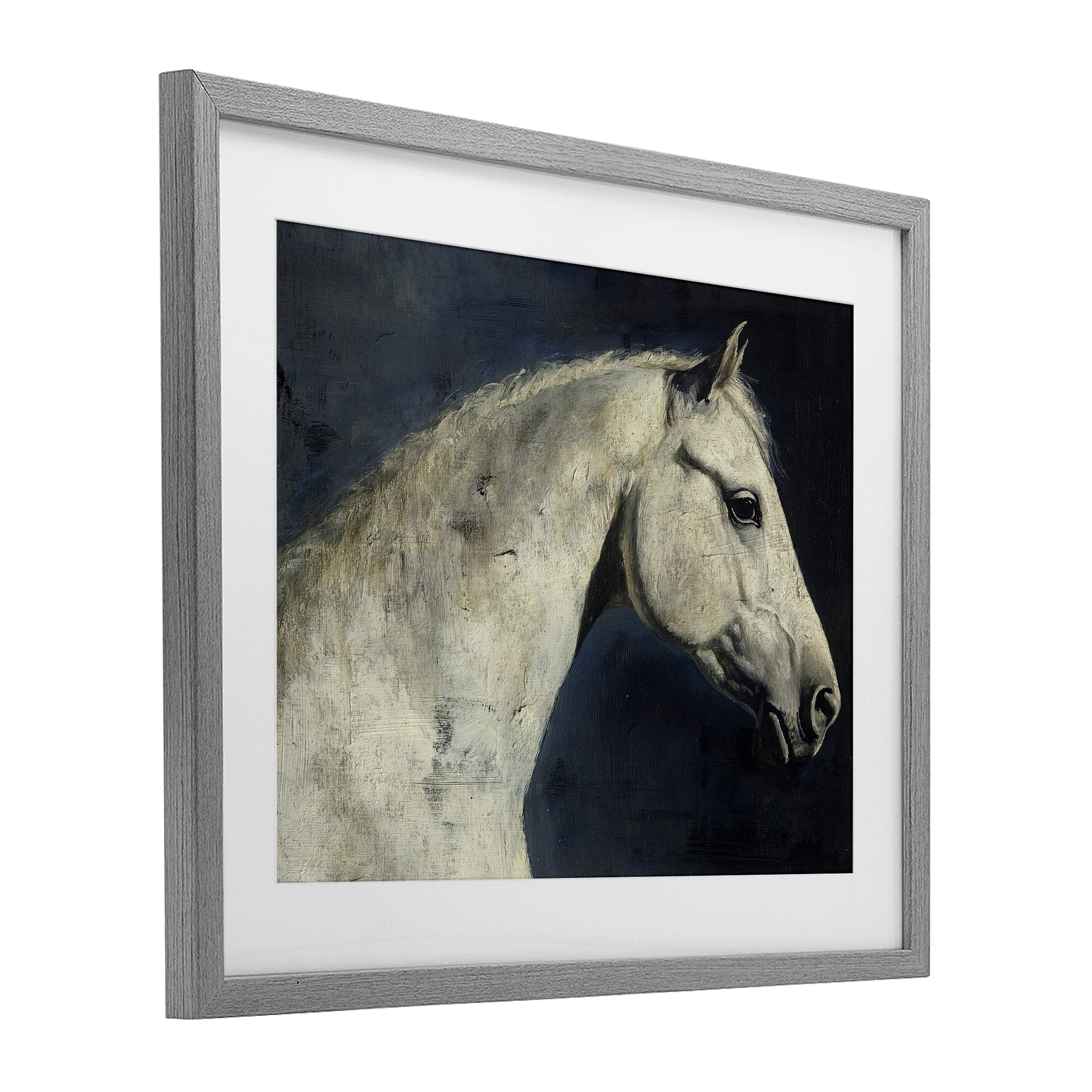 Stupell Industries Equine On The Blue Night Gray Framed Print Under Glass, design by Svetlana Aleynikova