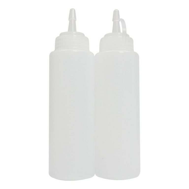 10Pcs Squeeze Bottle Set, 8oz/240ml Condiment Squeeze Bottles Squeeze  Bottles for Liquids Plastic Empty Squirt Bottle for Syrup Sauces(White)