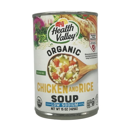 Health Valley Organic Soup - Chicken Rice No Salt Added - 15 oz.(Pack of 1)