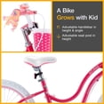 thumbnail image 4 of RoyalBaby Stargirl Vélo d'Extérieur pour Enfants 16 Pouces avec Roues Stabilisatrices, Rose, 4 of 9