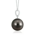 thumbnail image 2 of ANGARA Tahitian Cultured Pearl Pendant with Ornate Bale in Platinum for Women | June Birthstone, Birthday, Anniversary, Jewelry Gift for Women | Pearl Necklace, 2 of 6