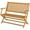Teak, variant on Topcobe 2-Seater Folding Wooden Bench with Padded Back & Arm, Perfect Outdoor Lounge for Patio, Deck, Yard, White