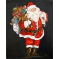 thumbnail image 2 of Pinto, Patricia 15x18 Black Ornate Wood Framed with Double Matting Museum Art Print Titled - Jolly and Joyful Night Santa, 2 of 4