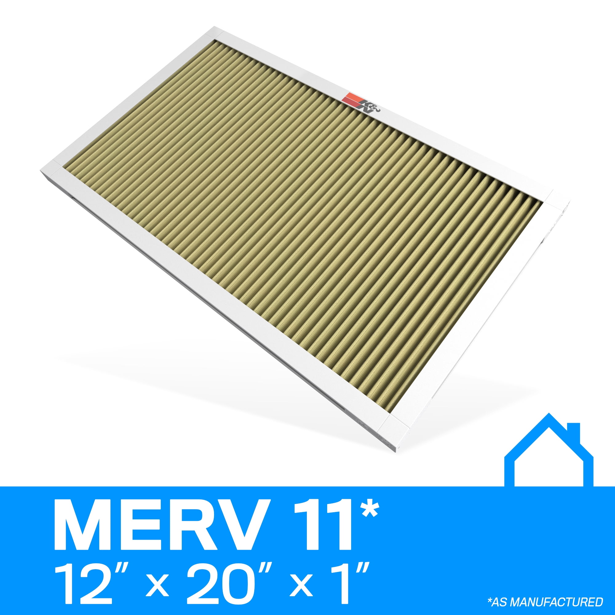 12-pack 12x20x2 MERV 10 Pleated Home A/C Furnace Air Filter 
