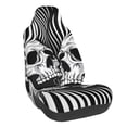 thumbnail image 1 of Wukai Psychedelic Skull Illusion Art Full Set Car Seat Covers with Soft Padding Universal Auto Front Seats Protector and Cushion Mat, 1 of 5