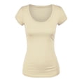 thumbnail image 2 of Essential Basic Scoop Neck Short Sleeve Tee Women Basic Tshirt - Value Pk Deal, Junior to Plus Sizes, 2 of 5
