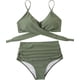 thumbnail image 2 of Traje de baño de cintura alta dividido para mujer, bikini sexy, traje de baño con push-up, conjunto de bikini con vendaje y parte superior de tubo, 2 of 8