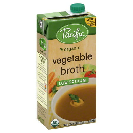 (2 Pack) Pacific Foods Organic Low-Sodium Vegetable Broth, (Best Organic Vegetable Broth)