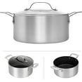 thumbnail image 4 of Granitestone 5 Quart Stock Pot Nonstick Coating hard anodized Pasta Pot Stock Pot Non Stick with Tempered Glass Lid, Dishwasher & Oven Induction Safe, 4 of 7