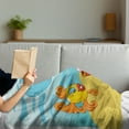thumbnail image 3 of Engagement Party Soft Flannel Fleece Throw Blanket, Under the Sea Cartoon Fish and Crab with Sand Pearl Proposing, Cozy Plush for Indoor and Outdoor Use, 50" x 60", Yellow Red and Blue, by Ambesonne, 3 of 5