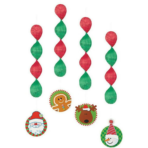 Unique Industries Christmas Hanging Decoration , Set of 4