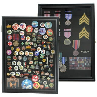 Large Pin, Ribbons, Medals, Buttons, Patches Disney Pins Display Case  Cabinet Holder Rack 98% UV Protection Lockable 