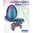 thumbnail image 2 of Filamento para impresora 3D LANDU Silk Tricolor PLA 1,75 mm 1 kg, 2 of 7