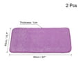 thumbnail image 2 of Memoria Espuma Baño Alfombra 2uds, 15.7 x 24 Coral Vellón Baño Ducha Alfombra Antideslizantes Lavables Alfombras para Cocina Baño Pisos - Púrpura, 2 of 5