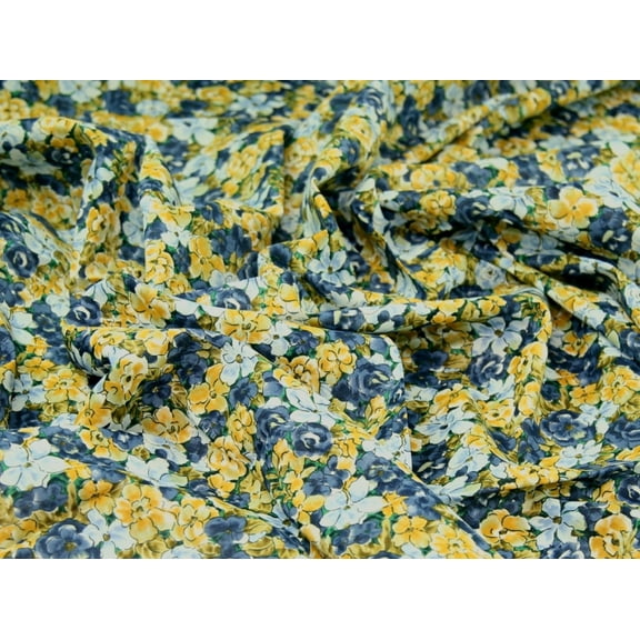 Minerva Sea Island Cotton Voile Fabric Blue - per yard