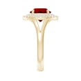 thumbnail image 3 of ANGARA Lab Grown 3.57 Ct Round Ruby Double Halo Engagement Ring for Women in 14K Yellow Gold (Size-9mm) | July Birthstone, Birthday, Anniversary, Jewelry Gift for Women | Lab-Grown Ruby Ring, 3 of 7