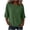 X-Army Green, variant on GERsome Womens 3/4 Sleeve T-Shirts Comfy Cotton Linen Crew Neck Summer Loose Casual Business Work Tops,White,Size L
