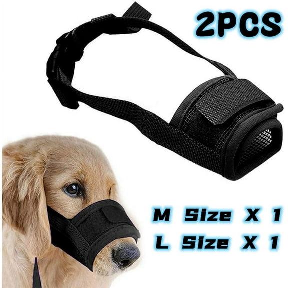 Dog Muzzle Soft Pet Muzzle Breathable Anti Biting Barking Chewing  Mesh Dog Muzzle