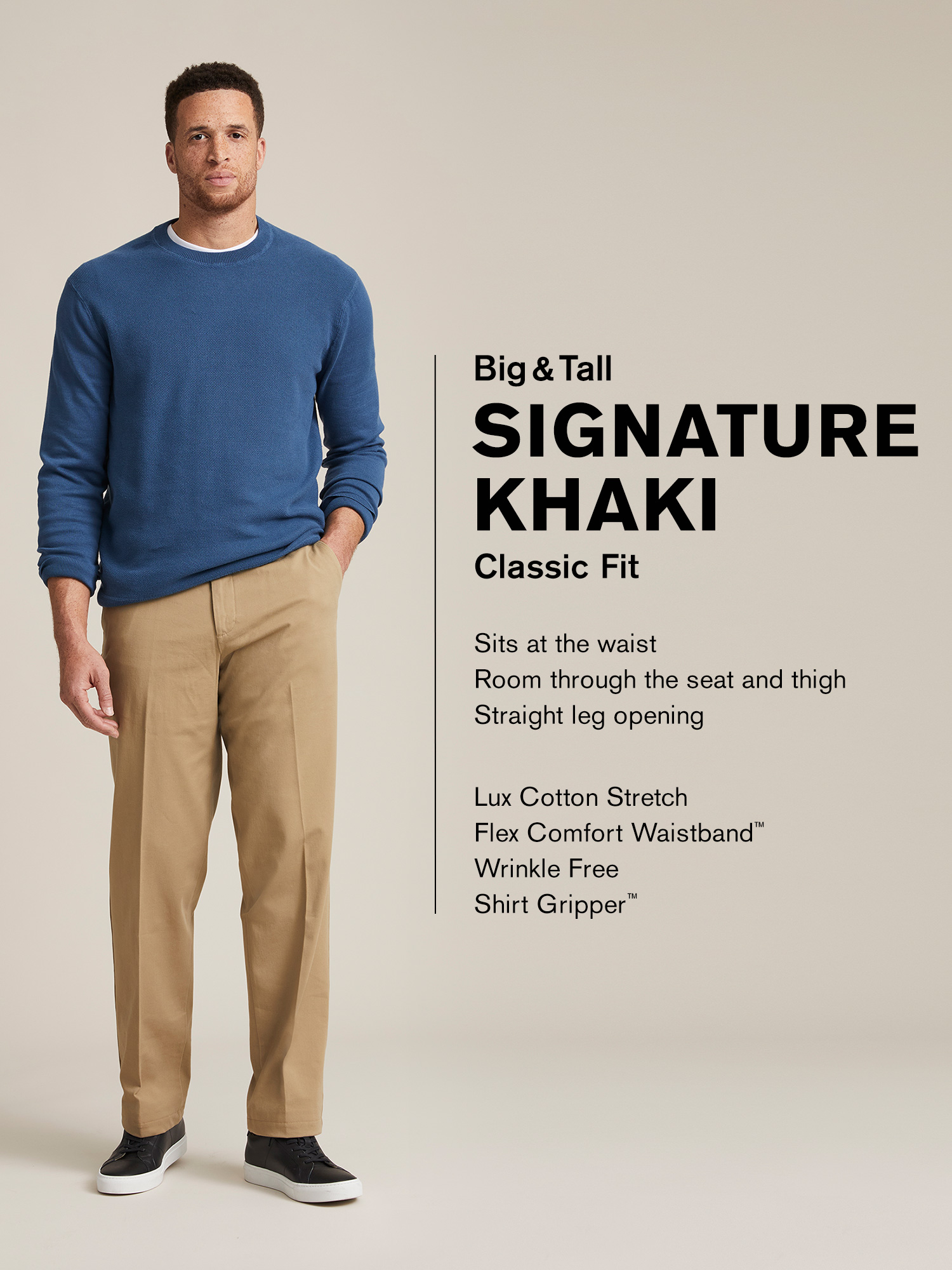 dockers signature khaki classic fit lux cotton stretch