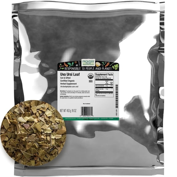 Frontier Co-op Certified Organic Uva Ursi Leaf, 16 oz. Bag