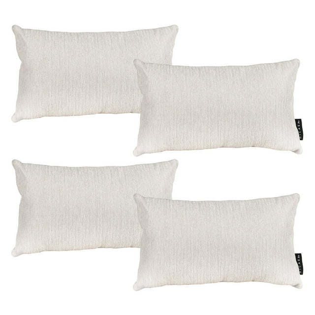 Cojín riñonera decorativa Delta rectangular Set de 4 Avena