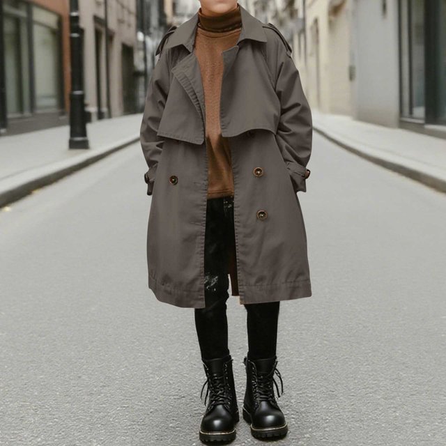 EGNMCR Children's Solid Color Button Up Windbreaker Casual For Big Boys With Pockets Cardigan Mid Length Jacket Kids polyester Blouse