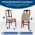 thumbnail image 5 of MECO Stakmore Queen Anne Folding Wooden Chair (Set of 2), Cherry, 5 of 6