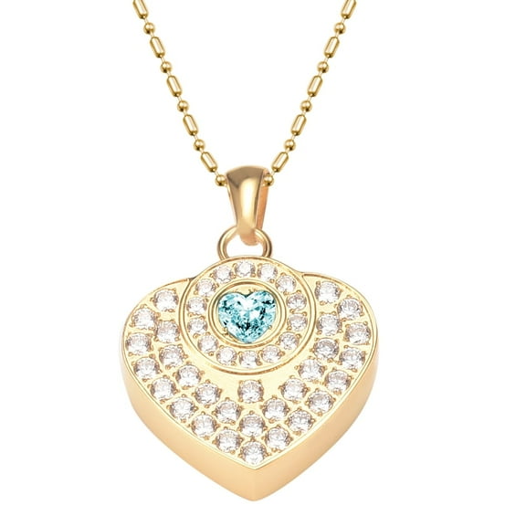 Wollet Stainless Ssteel Necklace Pendant with Inlaid CZ Stone Volcanic Stone for Women