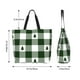 thumbnail image 5 of Fotbe Green White Lumberjack Plaid Bolsa Tote Estética de Lona con Estampado para Mujer - Bolsa Reutilizable de Hombro Casual para Vacaciones, Compras, Trabajo y Gimnasio, 5 of 8