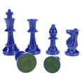 thumbnail image 2 of WE Games Color Bright Chess Pieces Half Set - Includes 17 Pieces in Blue, 2 of 8