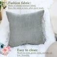 thumbnail image 4 of PiccoCasa 2Pcs Square Decorative Throw Pillowcases Cushion Covers, 18" x 18" Gray, 4 of 7