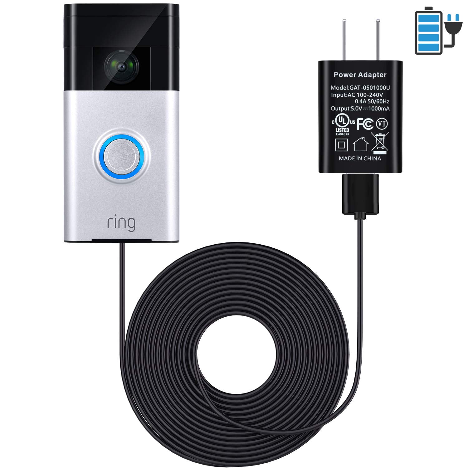 Ring Doorbell USB Charging Cable