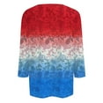 thumbnail image 5 of WEANT Going Out Summer Tops for Women Fouth Of July Casual Independence Day Crew Neck 3/4 Sleeve Ladies Blouses Dressy Tee Shirts Boho American Flag Outfits for Women Red 5XL, 5 of 5