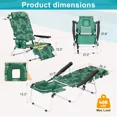 thumbnail image 3 of SLSY Lightweight Portable Camping Beach Chair for Adults,Outdoor Lay Flat Folding Beach Chairs with 5 Positions,Backpack Beach Chair with Towel Bar,Zipper Pouch,Cup Holder, 3 of 9