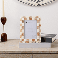 thumbnail image 6 of Handicrafts Home 5x7 Brown Picture Frame, Handmade Scallop pattern Bone inlay Photo Frame for Wall & Tabletop, Boho Farmhouse Vintage Home Decor, Gallery Wall Decor, Family Picture Frame Fall decor, 6 of 8